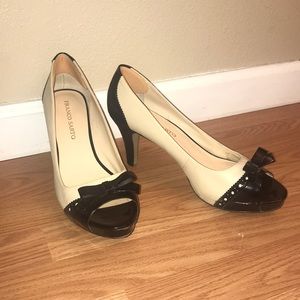 Franco Sarto Yasmine Peep-Toe Bow High Heel